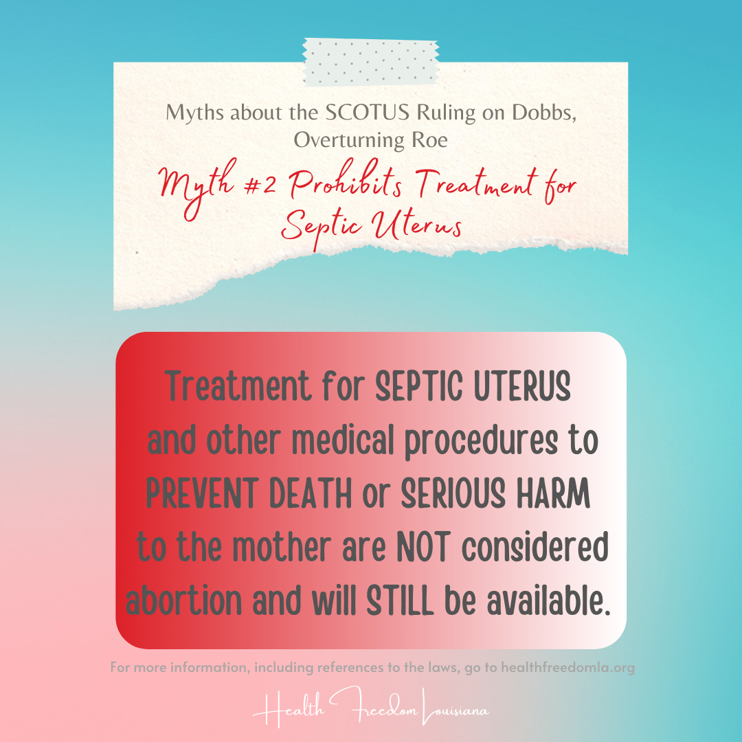 myth #2 prohibits treatment for septic uterus